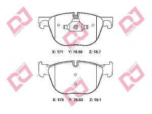 DJ PARTS BP2345 stabdžių trinkelių rinkinys, diskinis stabdys 
 Techninės priežiūros dalys -> Papildomas remontas
34114074370, 34116778403, 34116779293