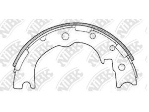 NiBK FN0015 stabdžių trinkelių komplektas, stovėjimo stabdis