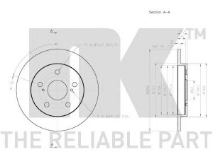 NK 3145124 stabdžių diskas 
 Dviratė transporto priemonės -> Stabdžių sistema -> Stabdžių diskai / priedai
4243112260