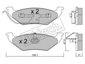 fri.tech. 640.0 stabdžių trinkelių rinkinys, diskinis stabdys 
 Techninės priežiūros dalys -> Papildomas remontas
0 5014 036AA