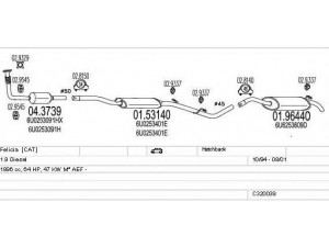 MTS C320039004813 išmetimo sistema 
 Išmetimo sistema -> Išmetimo sistema, visa