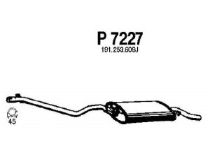 FENNO P7227 galinis duslintuvas 
 Išmetimo sistema -> Duslintuvas
191253609, 191253609BL, 191253609J