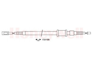 BENDIX 432634B trosas, stovėjimo stabdys 
 Stabdžių sistema -> Valdymo svirtys/trosai
8A0609721AF, 8A0609721J, 8A0609721T