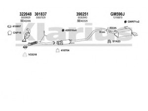 KLARIUS 391742U išmetimo sistema 
 Išmetimo sistema -> Išmetimo sistema, visa