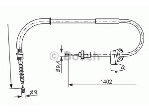BOSCH 1 987 482 226 trosas, stovėjimo stabdys 
 Stabdžių sistema -> Valdymo svirtys/trosai
34 40 6 769 954, 34 40 6 769 954