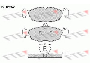 FTE BL1299A1 stabdžių trinkelių rinkinys, diskinis stabdys 
 Techninės priežiūros dalys -> Papildomas remontas
JLM11903, 1605087, 1605455, 1605810