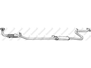 BOSAL 294-723 priekinis duslintuvas 
 Išmetimo sistema -> Duslintuvas
17410-87766