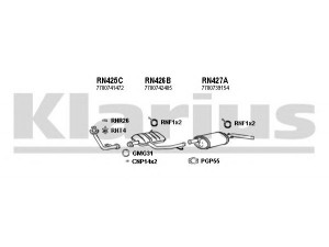 KLARIUS 720537U išmetimo sistema 
 Išmetimo sistema -> Išmetimo sistema, visa