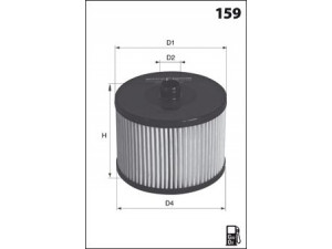 MECAFILTER ELG5437 kuro filtras 
 Techninės priežiūros dalys -> Papildomas remontas
233090N010, 233900N100