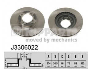 NIPPARTS J3306022 stabdžių diskas 
 Stabdžių sistema -> Diskinis stabdys -> Stabdžių diskas
43512-87220, 43512-87222