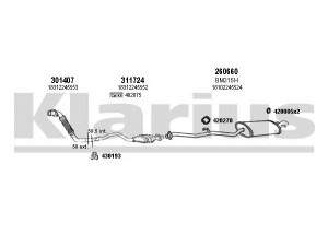 KLARIUS 060239E išmetimo sistema 
 Išmetimo sistema -> Išmetimo sistema, visa