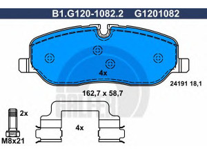 GALFER B1.G120-1082.2 stabdžių trinkelių rinkinys, diskinis stabdys 
 Techninės priežiūros dalys -> Papildomas remontas
SFP500010