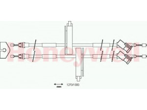 BENDIX 433172B trosas, stovėjimo stabdys 
 Stabdžių sistema -> Valdymo svirtys/trosai
1205576, 1253158, 3S412A603CB, 98AG2A603AN