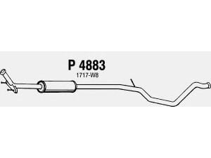 FENNO P4883 vidurinis duslintuvas 
 Išmetimo sistema -> Duslintuvas
1717-W8