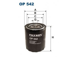 FILTRON OP542 alyvos filtras 
 Techninės priežiūros dalys -> Techninės priežiūros intervalai
OK115, 1612184, 6153085, 6176728
