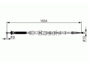 BOSCH 1 987 477 978 trosas, stovėjimo stabdys 
 Stabdžių sistema -> Valdymo svirtys/trosai
55700929