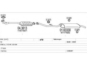 MTS C050057000758 išmetimo sistema 
 Išmetimo sistema -> Išmetimo sistema, visa