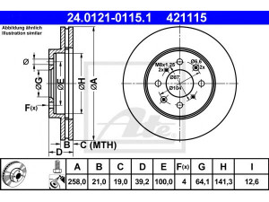 ATE 24.0121-0115.1 stabdžių diskas 
 Stabdžių sistema -> Diskinis stabdys -> Stabdžių diskas
45251-SAA-G50
