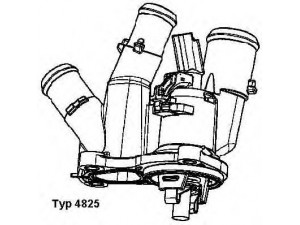 WAHLER 4825.98D termostatas, aušinimo skystis 
 Aušinimo sistema -> Termostatas/tarpiklis -> Thermostat
1 345 512, 1 351 716, 4M5G 6L721 GA