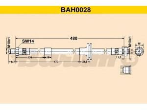 BARUM BAH0028 stabdžių žarnelė 
 Stabdžių sistema -> Stabdžių žarnelės
202 420 01 48