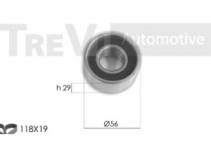 TREVI AUTOMOTIVE KD1438 paskirstymo diržo komplektas 
 Techninės priežiūros dalys -> Papildomas remontas