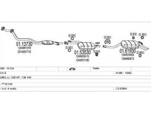 MTS C210094004156 išmetimo sistema 
 Išmetimo sistema -> Išmetimo sistema, visa