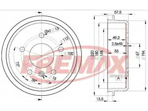 FREMAX BD-0114 stabdžių būgnas 
 Stabdžių sistema -> Būgninis stabdys -> Stabdžių būgnas
168 423 0201, 168 423 0401