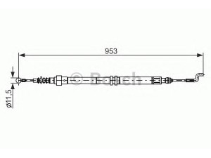 BOSCH 1 987 477 707 trosas, stovėjimo stabdys 
 Stabdžių sistema -> Valdymo svirtys/trosai
7D0 609 701 A, 7D0 609 701 B, 7D0 609 701 D