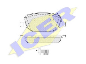 ICER 181780 stabdžių trinkelių rinkinys, diskinis stabdys 
 Techninės priežiūros dalys -> Papildomas remontas
7 736 227 3, 7 736 357 9, 7 736 358 0