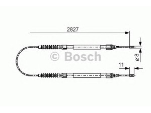 BOSCH 1 987 477 263 trosas, stovėjimo stabdys 
 Stabdžių sistema -> Valdymo svirtys/trosai
4745 V5, 1329844080, 1337440080
