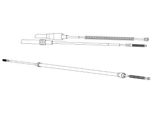 KAWE VW02172 trosas, stovėjimo stabdys 
 Stabdžių sistema -> Valdymo svirtys/trosai
6X0609721C