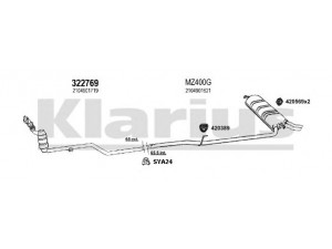KLARIUS 600823U išmetimo sistema 
 Išmetimo sistema -> Išmetimo sistema, visa