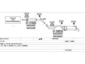 MTS C310185007107 išmetimo sistema