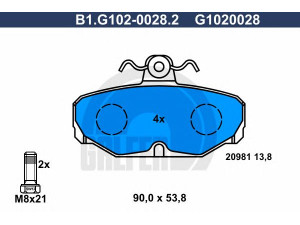 GALFER B1.G102-0028.2 stabdžių trinkelių rinkinys, diskinis stabdys 
 Techninės priežiūros dalys -> Papildomas remontas
1638880, 1648236, 1652206, 6141150