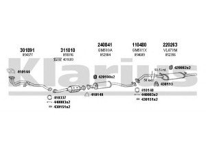 KLARIUS 391561E išmetimo sistema 
 Išmetimo sistema -> Išmetimo sistema, visa