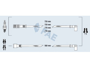 FAE 83020 uždegimo laido komplektas 
 Kibirkšties / kaitinamasis uždegimas -> Uždegimo laidai/jungtys