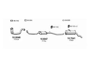 ASSO ART3954 išmetimo sistema 
 Išmetimo sistema -> Išmetimo sistema, visa
