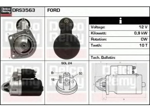 DELCO REMY DRS3563 starteris 
 Elektros įranga -> Starterio sistema -> Starteris
16 299 96, 50 211 92, 66 925 260