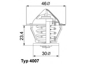 WAHLER 4007.80D termostatas, aušinimo skystis 
 Aušinimo sistema -> Termostatas/tarpiklis -> Thermostat
0115.009195.124.020, 1000208309