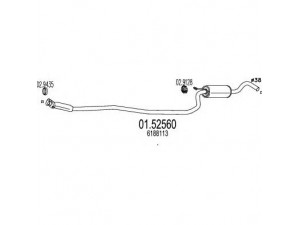 MTS 01.52560 vidurinis duslintuvas 
 Išmetimo sistema -> Duslintuvas
6188113