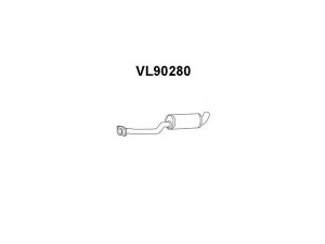 VENEPORTE VL90280 vidurinis duslintuvas 
 Išmetimo sistema -> Duslintuvas
1271348