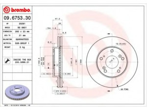 BREMBO 09.6753.30 stabdžių diskas 
 Stabdžių sistema -> Diskinis stabdys -> Stabdžių diskas
45251S30000