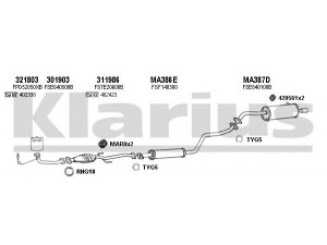 KLARIUS 570276U išmetimo sistema 
 Išmetimo sistema -> Išmetimo sistema, visa