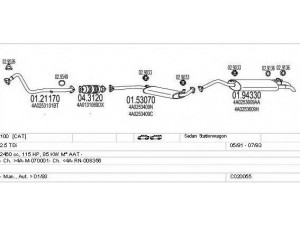 MTS C020055000421 išmetimo sistema 
 Išmetimo sistema -> Išmetimo sistema, visa