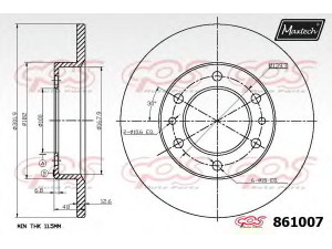 MAXTECH 861007.6880 stabdžių diskas 
 Stabdžių sistema -> Diskinis stabdys -> Stabdžių diskas
43512-35070