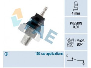 FAE 12230 alyvos slėgio jungiklis 
 Variklis -> Variklio elektra
37240-PD2-003, 37240-PD2-004, 37240-PD4-003