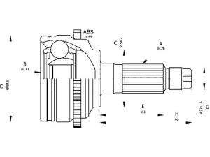 OPEN PARTS CVJ5683.10 jungčių komplektas, kardaninis velenas 
 Ratų pavara -> Sujungimai/komplektas
GD3822510A, GD4022510A, GD4022610A