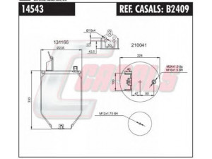 CASALS B2409 dėklas, pneumatinė pakaba