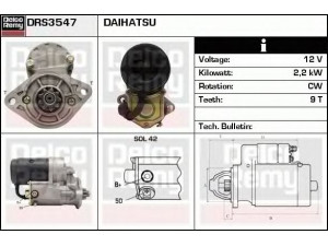 DELCO REMY DRS3547 starteris 
 Elektros įranga -> Starterio sistema -> Starteris