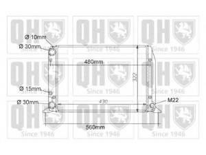 QUINTON HAZELL QER1005 radiatorius, variklio aušinimas 
 Aušinimo sistema -> Radiatorius/alyvos aušintuvas -> Radiatorius/dalys
893 121 253
